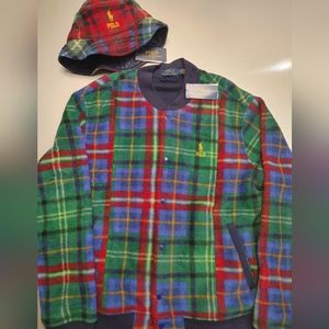 Ralph Lauren Polo Matching Plaid Jacket/Bucket Hat NWT